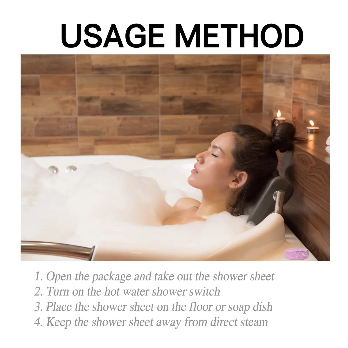 Lavender Shower Steamers, Long-Lasting Fragrance for Stress Relief before bed