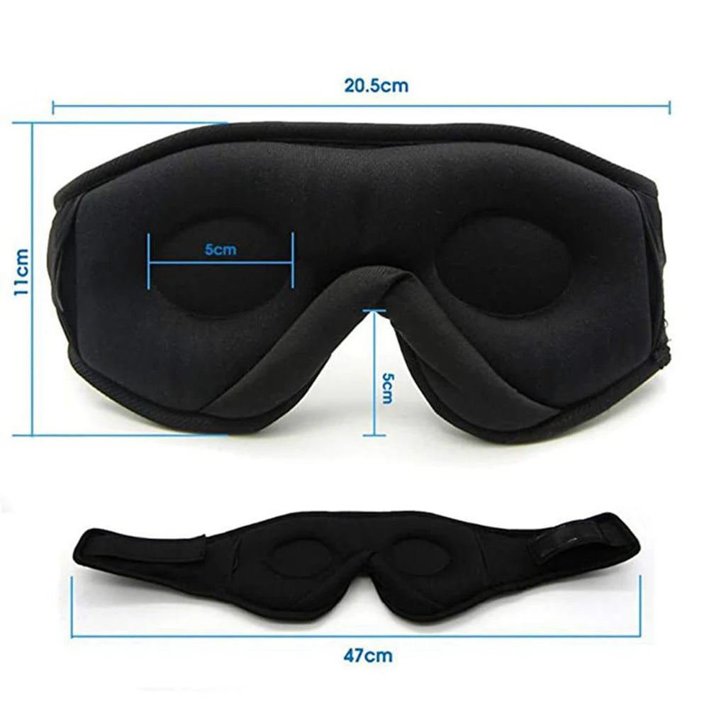 Bluetooth 3D Contoured Sleep Mask with Built-In HD Speakers