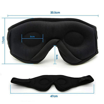 Bluetooth 3D Contoured Sleep Mask with Built-In HD Speakers