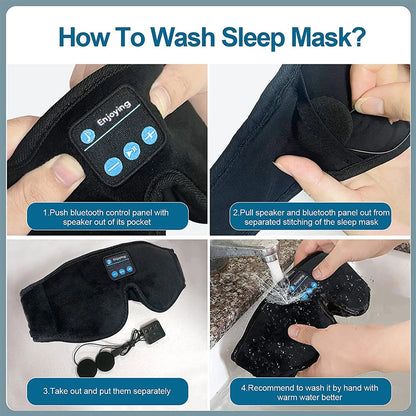 Bluetooth 3D Contoured Sleep Mask with Built-In HD Speakers