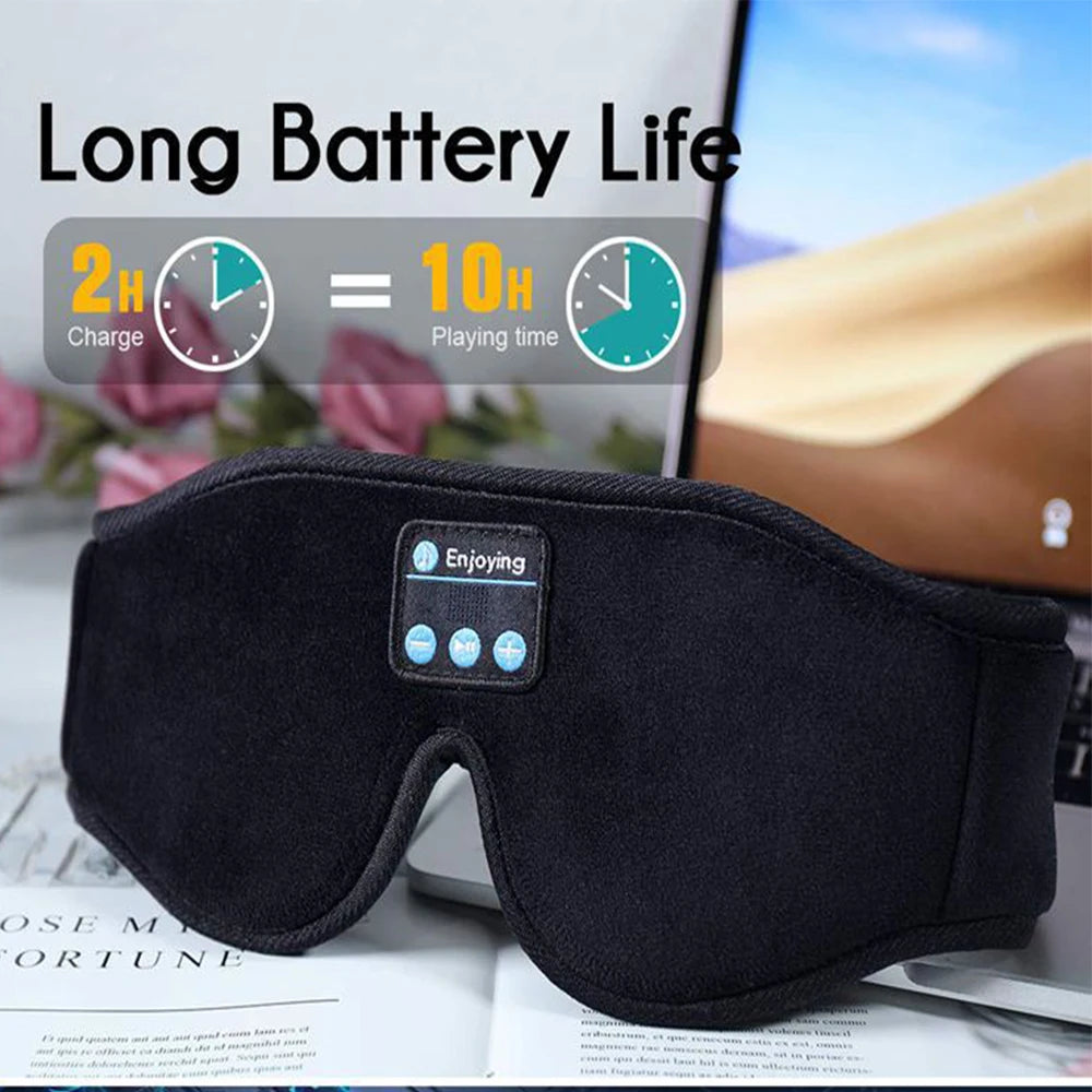Bluetooth 3D Contoured Sleep Mask with Built-In HD Speakers