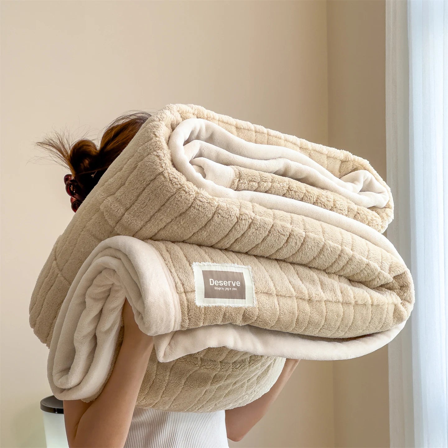 Luxury Thick Double-Sided Fleece Weighted Blanket