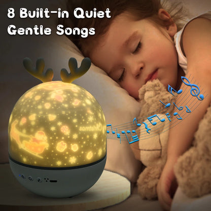 Deer Themed Starry Sky Projector and Bluetooth Speaker