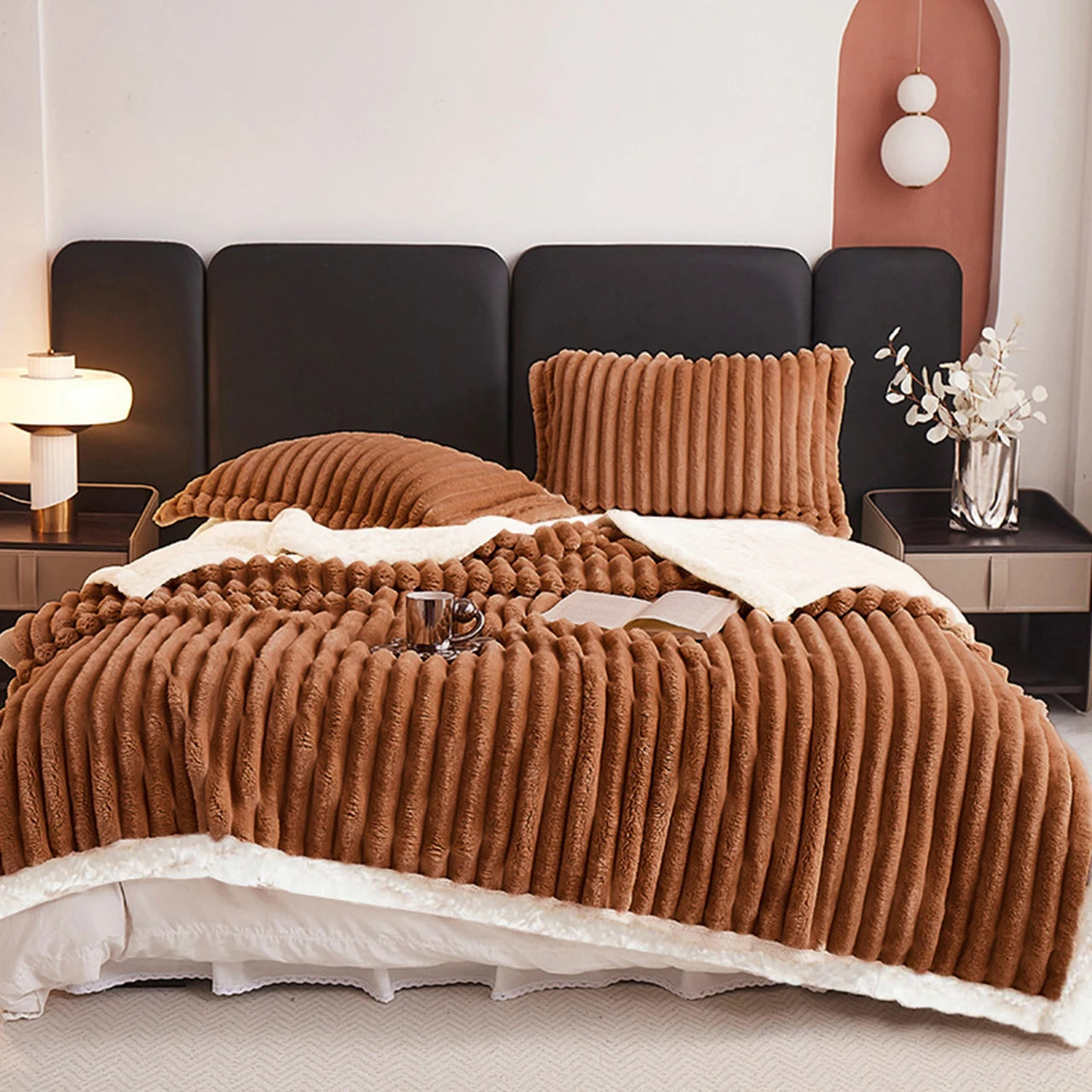 Weighted Fleece Blanket -Soft, Warm, Throw for Bedroom, Living Room
