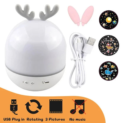 Deer Themed Starry Sky Projector and Bluetooth Speaker