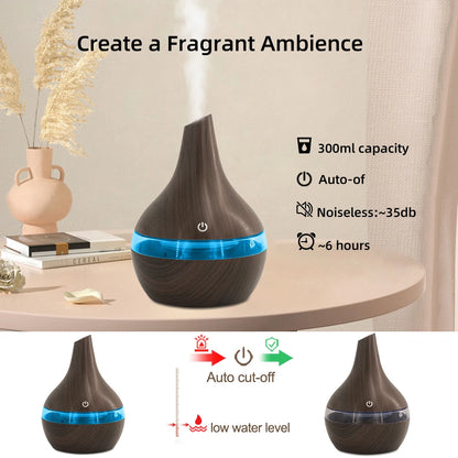 300ml Aromatherapy Essential Oil Diffuser & Humidifier