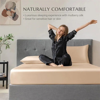 100% Mulberry Silk 3pcs Bed Set