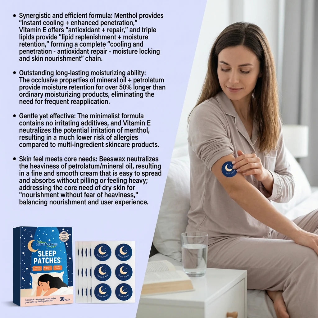 Deep Sleep Patches – Natural Insomnia Relief, Cooling & Soothing Formula