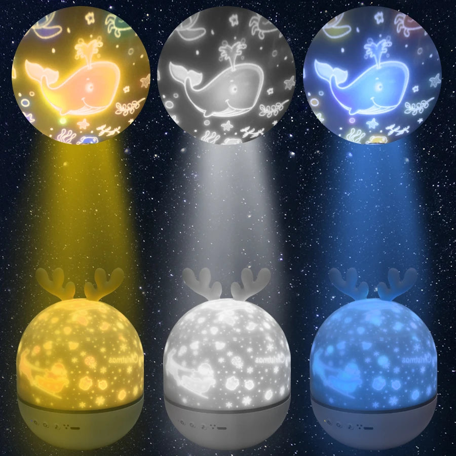 Deer Themed Starry Sky Projector and Bluetooth Speaker