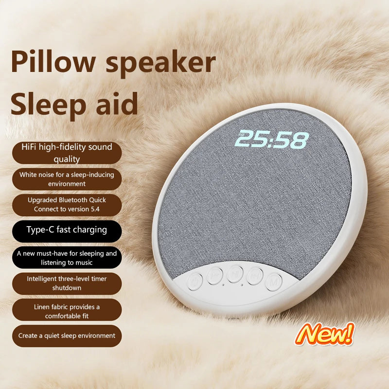Wireless Bluetooth Pillow Speaker & Clock