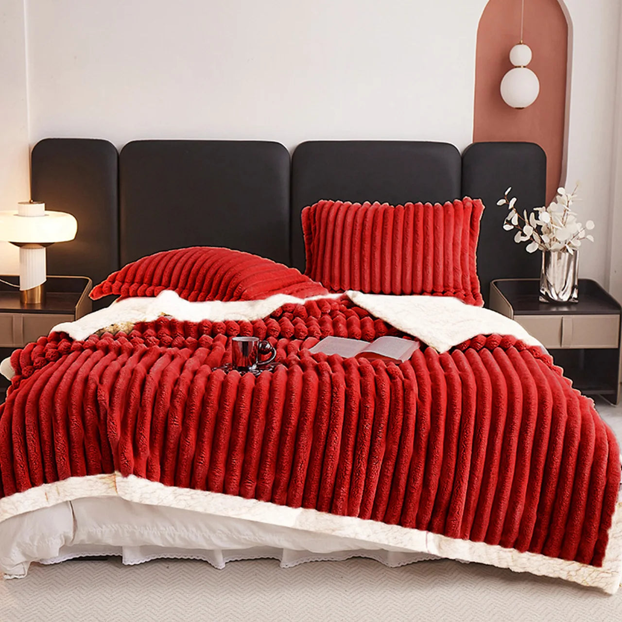 Weighted Fleece Blanket -Soft, Warm, Throw for Bedroom, Living Room