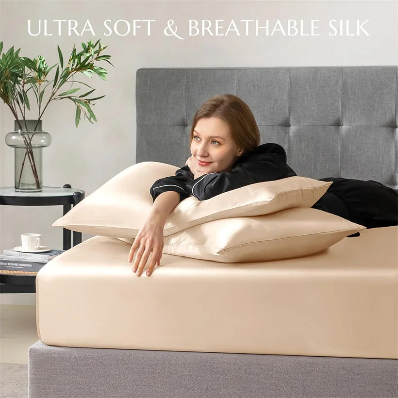 100% Mulberry Silk 3pcs Bed Set