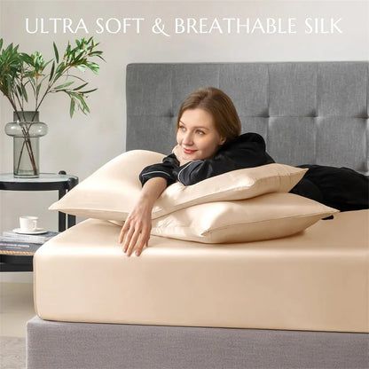 100% Mulberry Silk 3pcs Bed Set