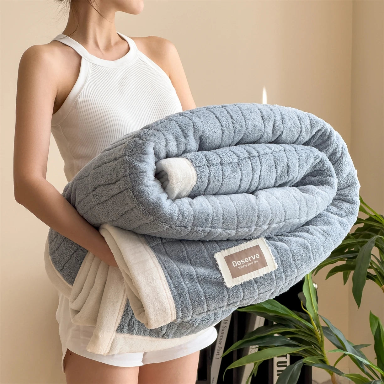Luxury Thick Double-Sided Fleece Weighted Blanket