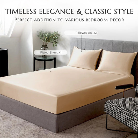100% Mulberry Silk 3pcs Bed Set