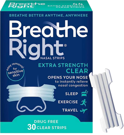 Nasal breathing strips on clean white background