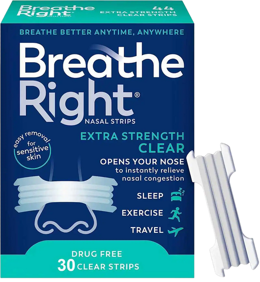 Nasal breathing strips on clean white background